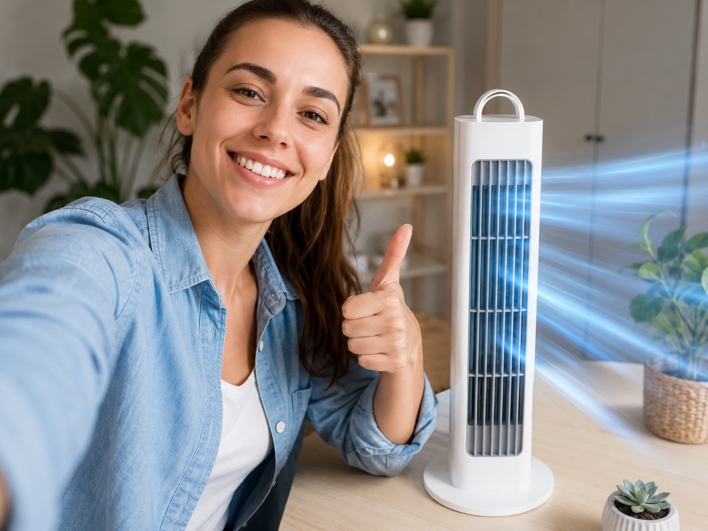 Electric Fan Home Desktop Dormitory Office USB Anion